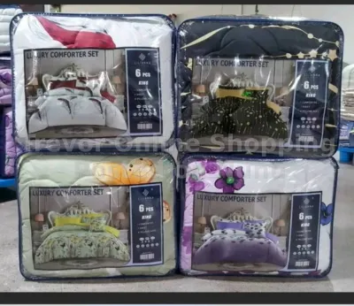 Luxury King Bed Comforter Set 6 Pieces Comforter Sets Bedding Cotton