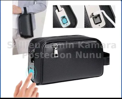 Men' Fingerprint Water-Proof Cultch Hand Bag