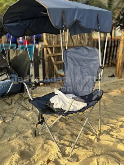 Beach chairs canopies