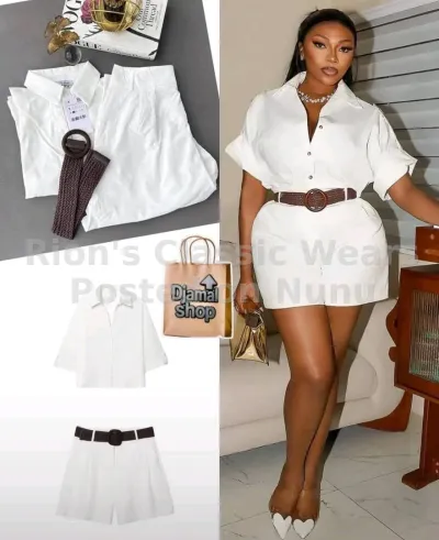 2-piece women's top and shorts